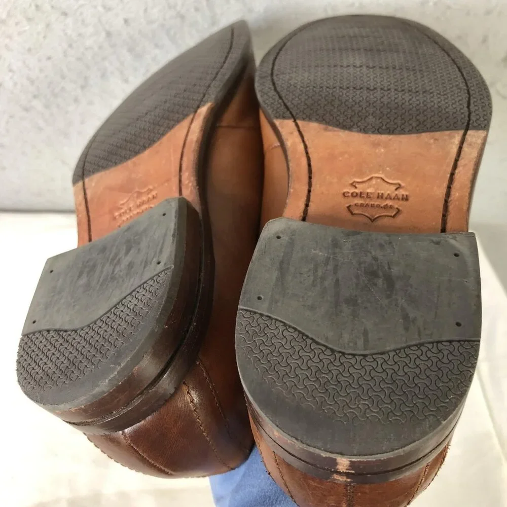 Cole Haan Derby Oxford Shoes Mens Size 9 Brown Grand OS Leather Dress C35107